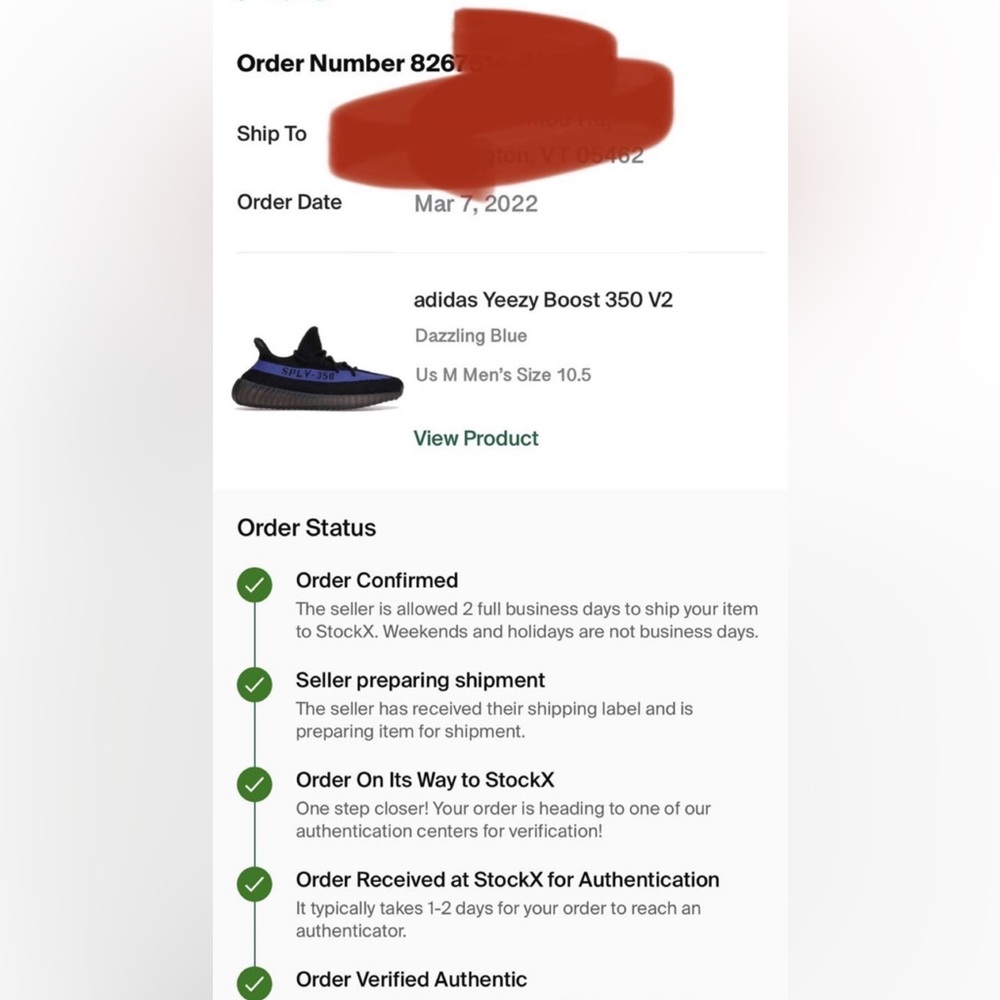 Yeezy 350 dazzling blue-sold - Picture 6 of 7